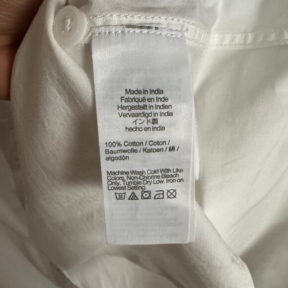 J.Crew Étienne Maura Oversized Fit Shirt WMNS L White BY733 Button Up Relaxed LS - Picture 8 of 9